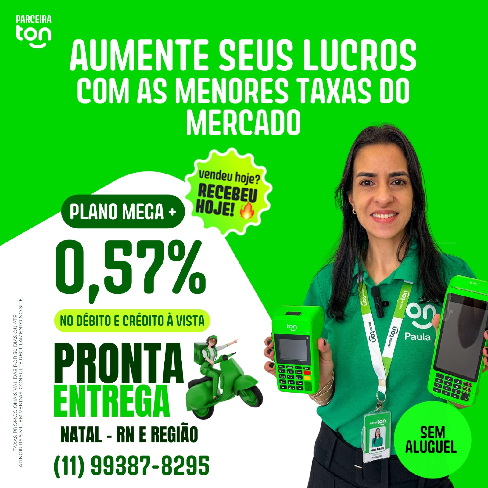 Máquina de cartão ton