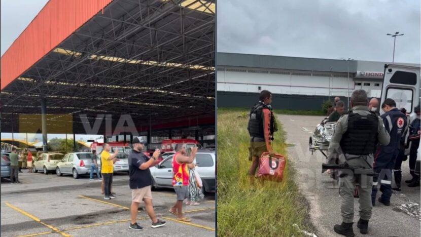 Homem é vítima de atentado a tiros no estacionamento do Atacadão na BR-101 Sul