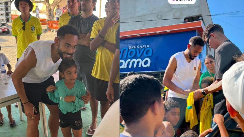 Após eliminação na Copa, Matheus Cunha chega em Baía Formosa, litoral do RN